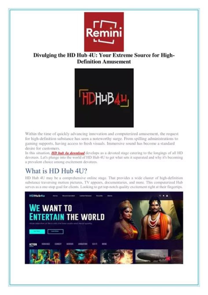 H D Hub 4U: Your Ultimate Guide to a Thriving Online Marketplace
